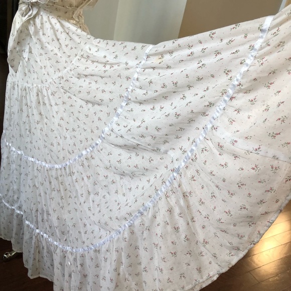 Gunne Sax by Jessica Maxi Prairie Cottage-core Off-shoulder Dress - Picture 3 of 16